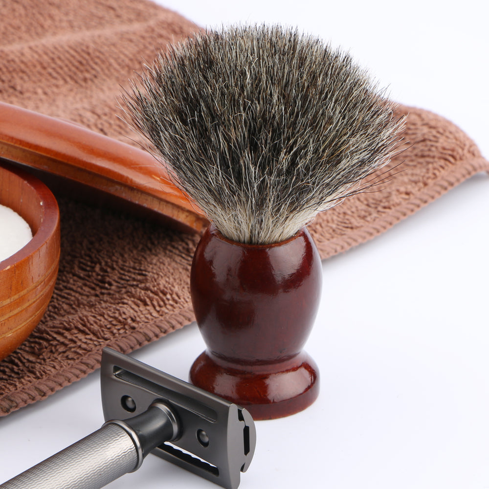 Brown Wooden Handle Shaving Brush