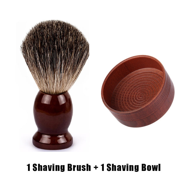 Brown Wooden Handle Shaving Brush